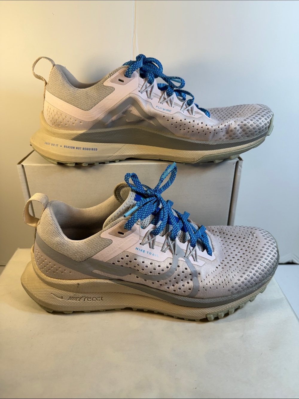 Nike Women’s Sneakers in Light Pink with Blue Laces